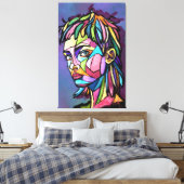 Painted Art Woman Canvas Print (Insitu (Slaapkamer))