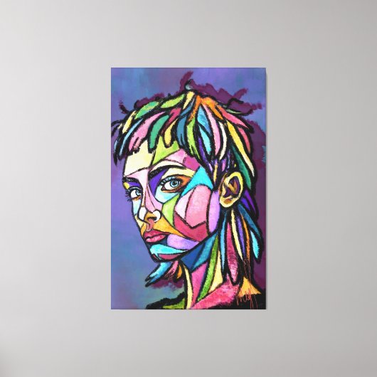 Painted Art Woman Canvas Print (Voorkant)