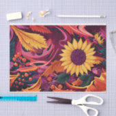 Painted Autumn Zonnebloem, Herfst Festival! Tissuepapier (Craft)