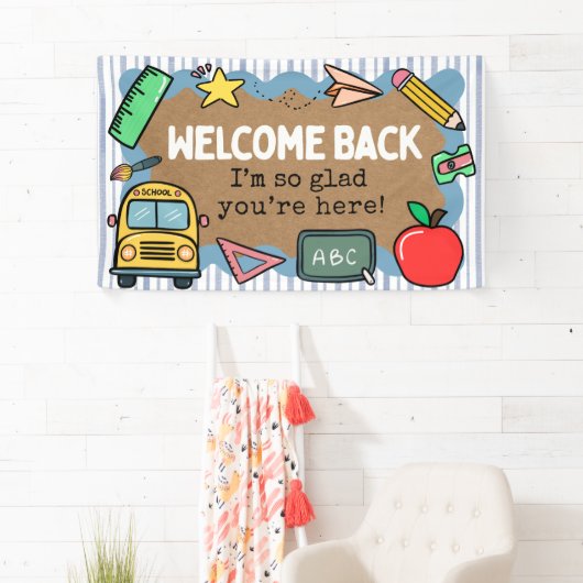 Painted Banner Look Back to School Welcome Sighs (Insitu)