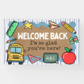 Painted Banner Look Back to School Welcome Sighs (Horizontaal)