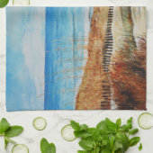 Painted Beach Sand Dunes Kitchen Towel Theedoek (Gevouwen)