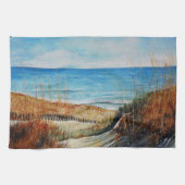 Painted Beach Sand Dunes Kitchen Towel Theedoek (Horizontaal)