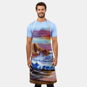 Painted Beach Sunrise Apron Schort (Gedragen)