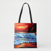 Painted Beach Sunset Canvas tas (Voorkant)