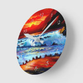 Painted Beach Sunset  Ronde Klok (Hoek)