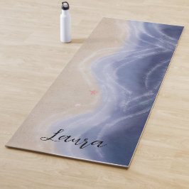 Painted beach yogamat