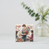 Painted Bedankt Tas Vierkante Visitekaartje (Staand voorkant)