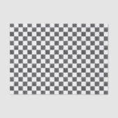 Painted Black and White Check Checkerboard Pattern Tissuepapier (Voorkant)