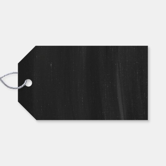 Painted Black Checkerboard Pattern Wedding Cadeaulabel (Achterkant Horizontaal)