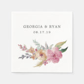 Painted Blooms Wedding Servet (Voorkant)
