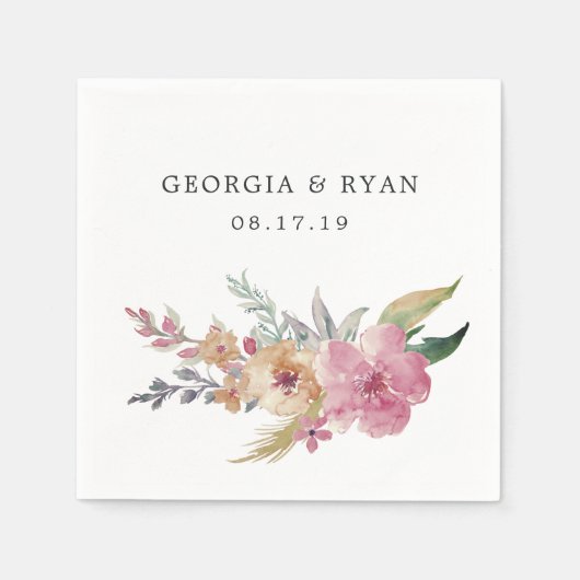 Painted Blooms Wedding Servet (Voorkant)