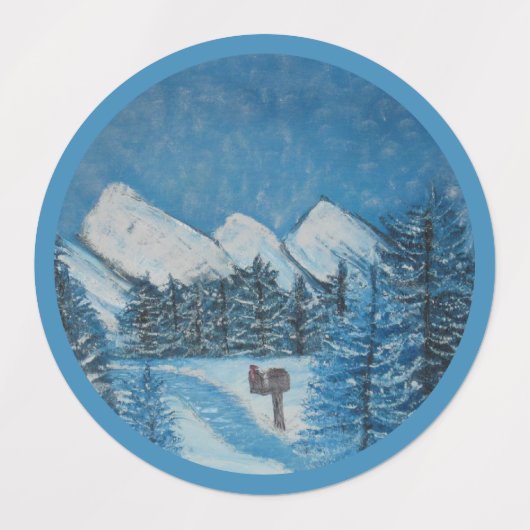 Painted Blue Winter- Labels (Design 1)