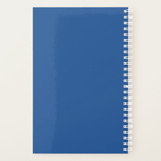 Painted Blue & Yellow Custom Monogram Name Planner (Achterkant)