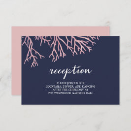 Painted Blush Roze Koralen Wedding Enclosure Kaart