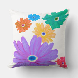 Painted Bold Blooming Flower Design Kussen