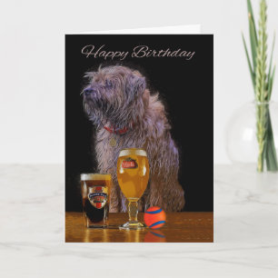 Painted Border Terrier Verjaardag Wenskaart Kaart