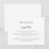 Painted Branch Wedding Details Behuizing Kaart (Voorkant / Achterkant)