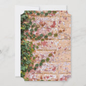 Painted Bricks Green Ivy Wedding Ticket Uitnodigin Kaart (Achterkant)