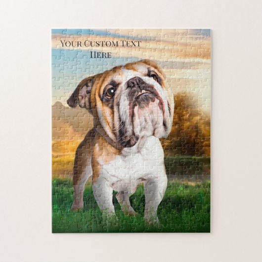Painted Bulldog Huisdier Puzzel (Verticaal)