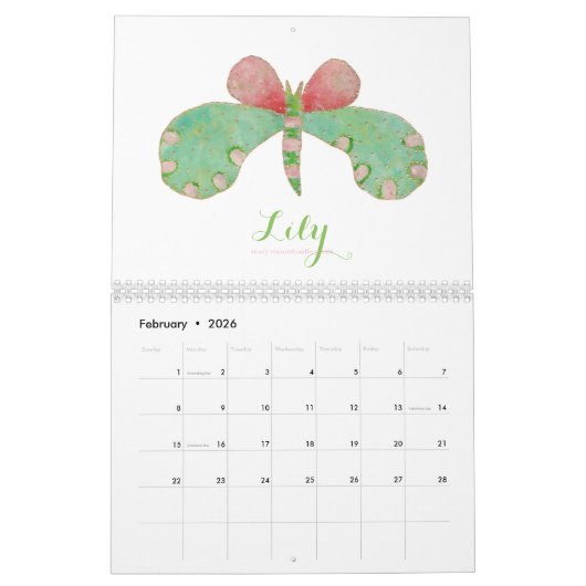 Painted Butterflies 2025 Kalender (Feb 2026)