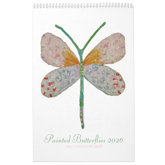 Painted Butterflies 2025 verticale kalender (Hoes)