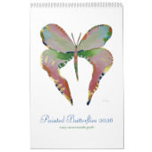 Painted Butterflies 2026 Verticale Kalender (Hoes)