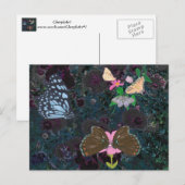 Painted Butterflies Abstracte Bloemen Briefkaarten (Voorkant / Achterkant)