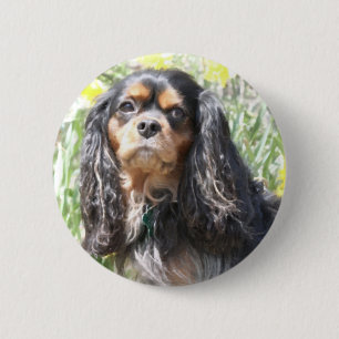 Painted Cavalier King Charles Spaniel Ronde Button 5,7 Cm