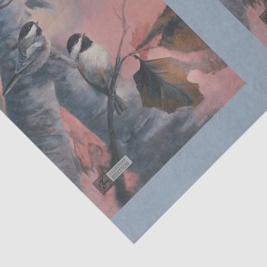 Painted Chickadees DBL Tissuepapier (Detail)