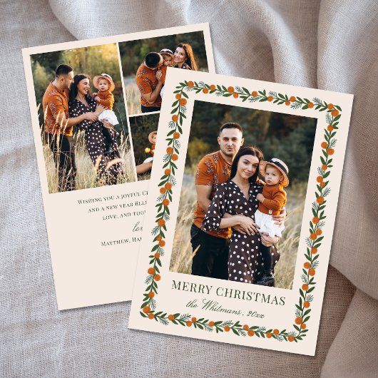Painted Citrus Lijst Christmas 4 Fotocollage Feestdagenkaart