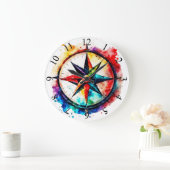 Painted Compass Roos Grote Klok (Huis)