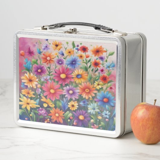 Painted Daisies - Metalen lunchbox (In situ)