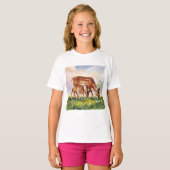 Painted Deer Mom and Baby T-shirt (Voorkant volledig)