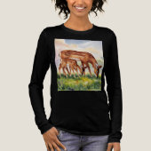 Painted Deer Mom and Baby Tri-Blend Shirt (Voorkant)