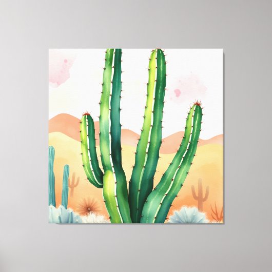 Painted Desert Blooms Canvas Afdruk (Voorkant)