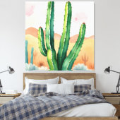 Painted Desert Blooms Canvas Afdruk (Insitu (Slaapkamer))