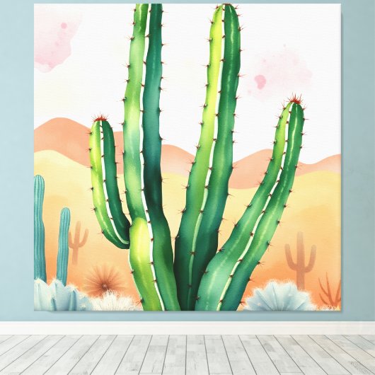 Painted Desert Blooms Canvas Afdruk (Insitu (Houten vloer))