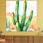 Painted Desert Blooms Canvas Afdruk (Insitu (Woonkamer))