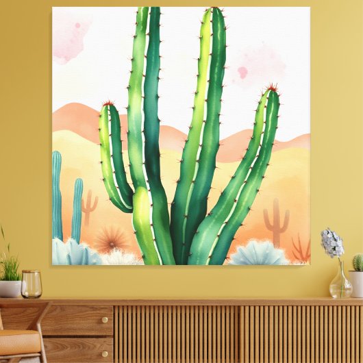 Painted Desert Blooms Canvas Afdruk (Insitu (Woonkamer))