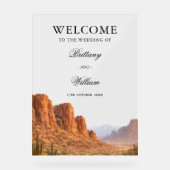 Painted Desert Landscape Welcome Wedding  Acryl Bord (Voorkant)