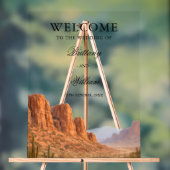 Painted Desert Landscape Welcome Wedding  Acryl Bord (Neutraal)