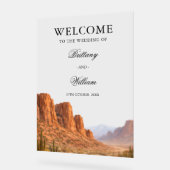 Painted Desert Landscape Welcome Wedding  Acryl Bord (Hoek)