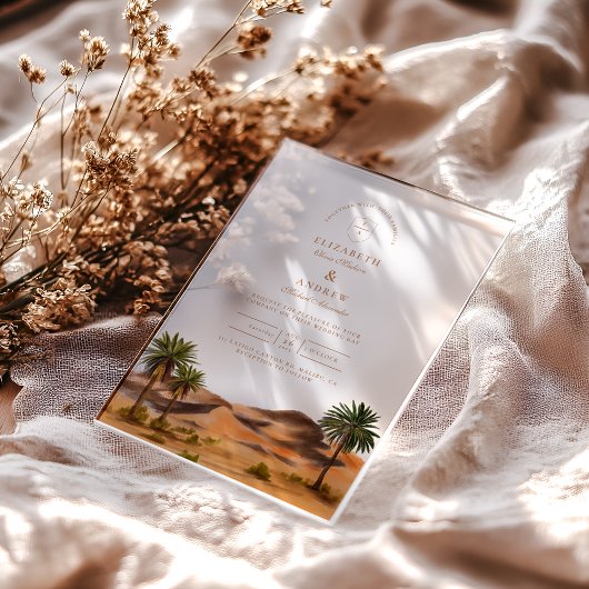 Painted Desert Wedding Acryl Uitnodigingen