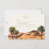 Painted Desert Wedding RSVP Kaartje (Voorkant)