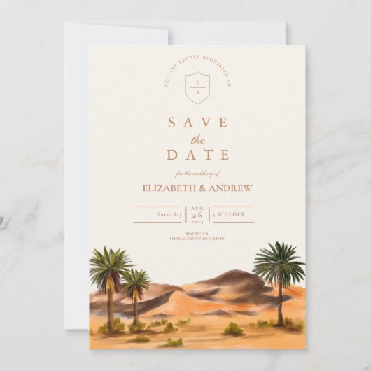 Painted Desert Wedding Save The Date (Voorkant)