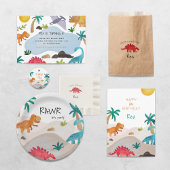 Painted Dino Birthday Party Bedankzakje