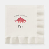 Painted Dino Birthday Party Servet (Voorkant)