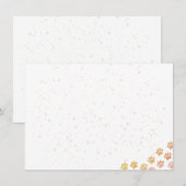 Painted Dog Paw Prints Watercolor Blank  Notitiekaartje (Voorkant / Achterkant)