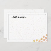 Painted Dog Paw Prints Watercolor Just a Note  Notitiekaartje (Voorkant / Achterkant)